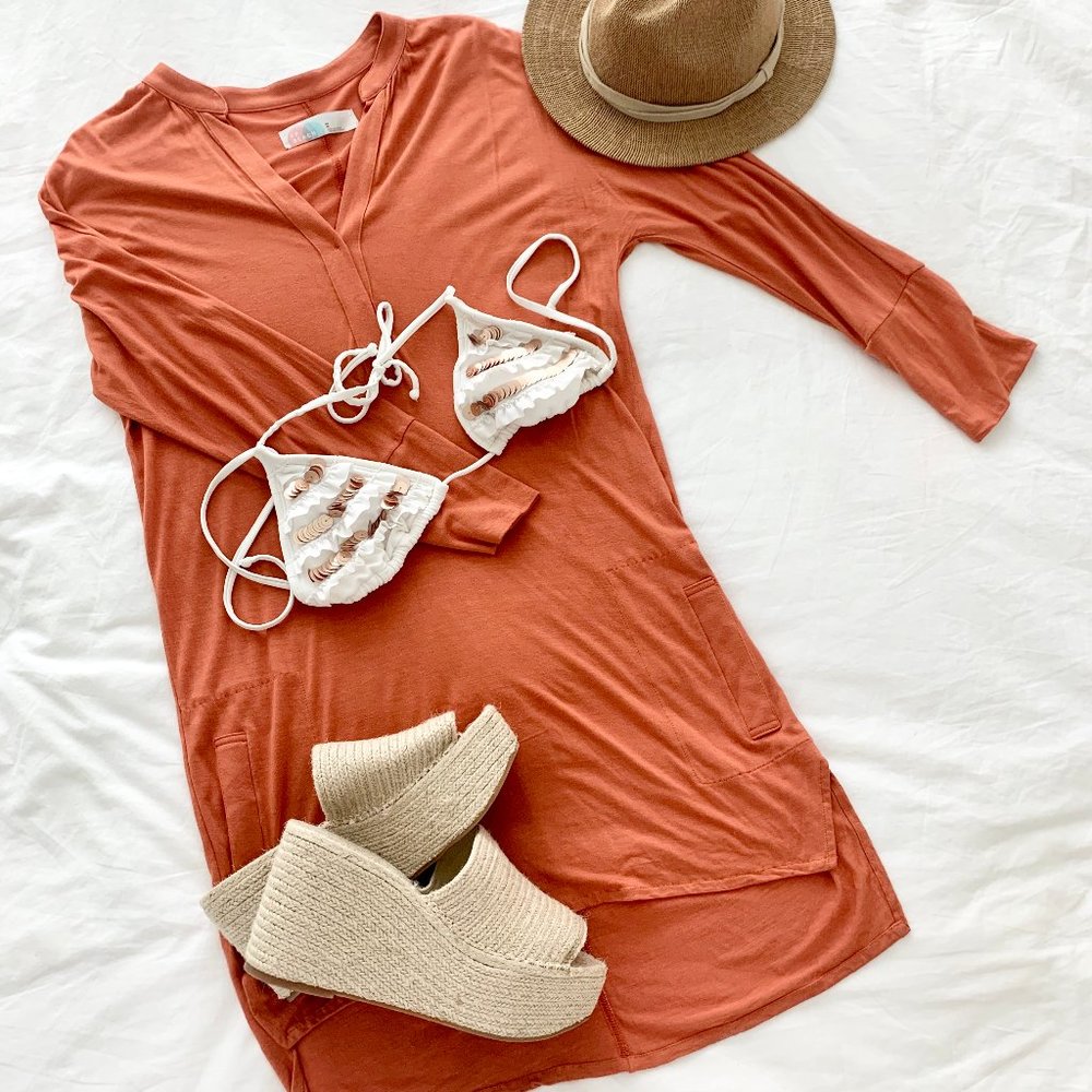 Free People Beach Coverup in Rust